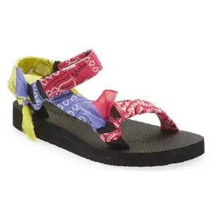 NWT Arizona Love Trekkie Love Handmade Bandana Sport Sandals size EU 38 US7.5
